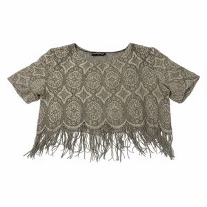 Fringed boho vintage Women's Top